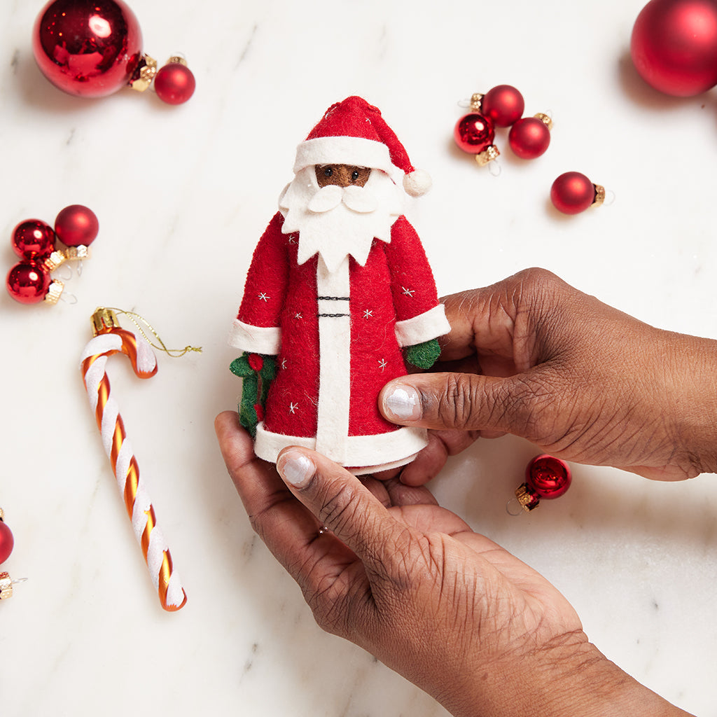 Father Christmas Ornament Brown