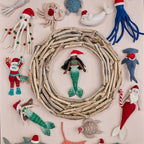Christmas Mermaid Ornament Brown