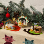 Cat Star Wood Ornament