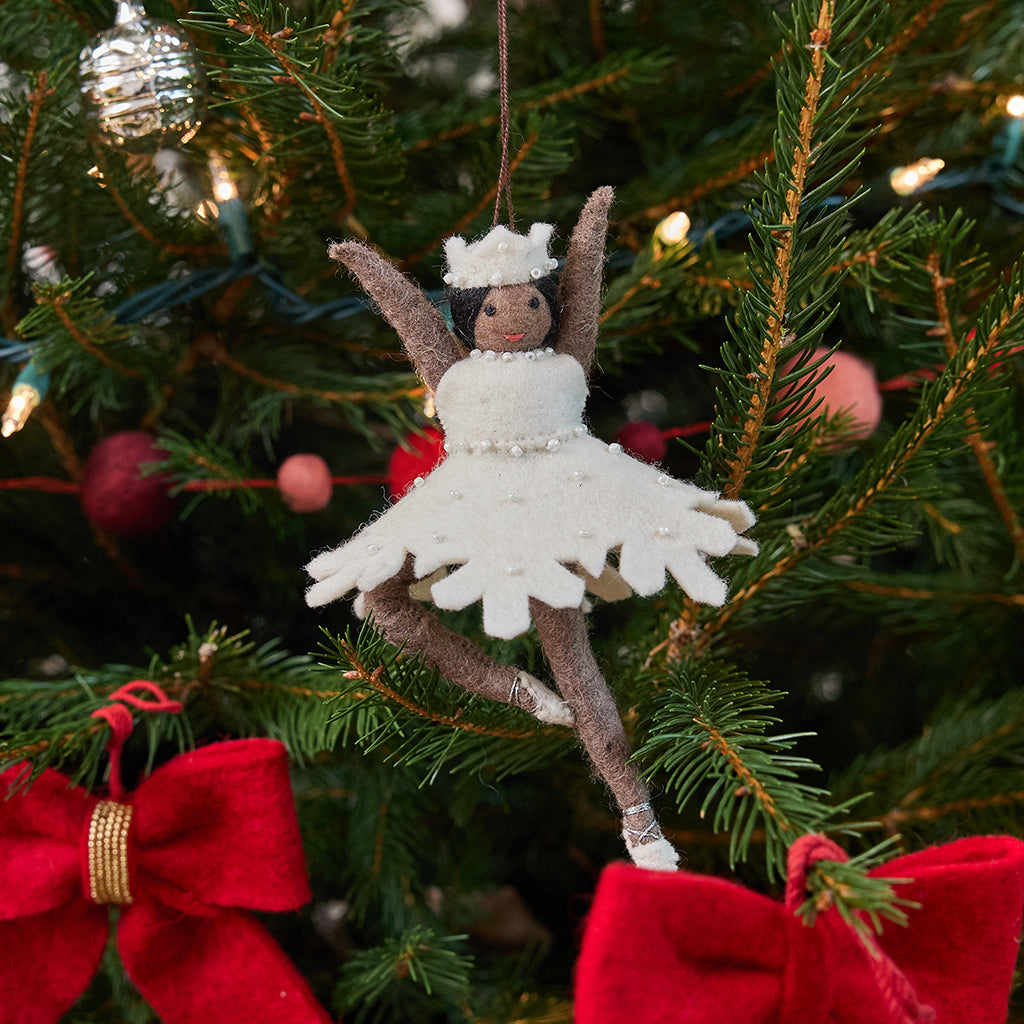 Nutcracker Snowflake Ballerina Brown