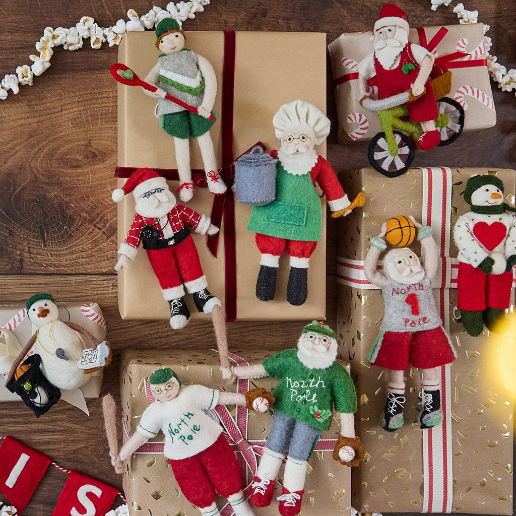 Basketball Santa Ornament