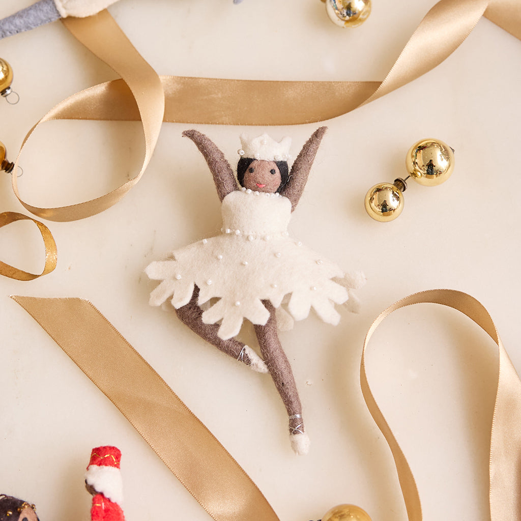 Nutcracker Snowflake Ballerina Brown