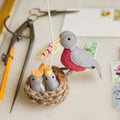 Robin with Babies Ornament