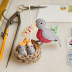 Robin with Babies Ornament
