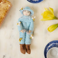 Blue Beekeeper Ornament