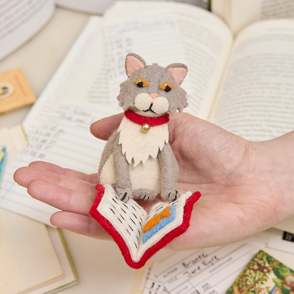 Reading Cat Ornament