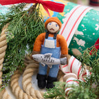 Salmon Fisherman Ornament