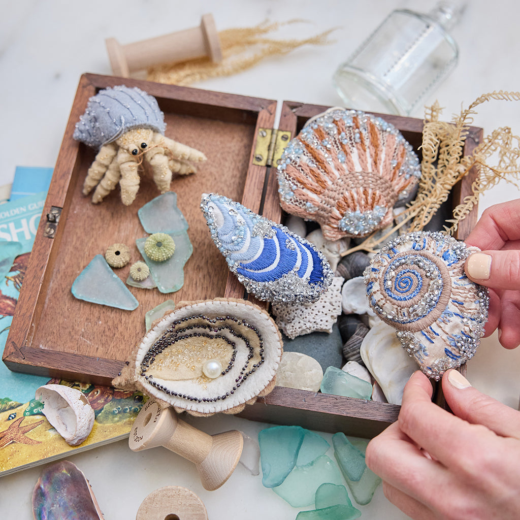 Moon Snail Shell Beaded