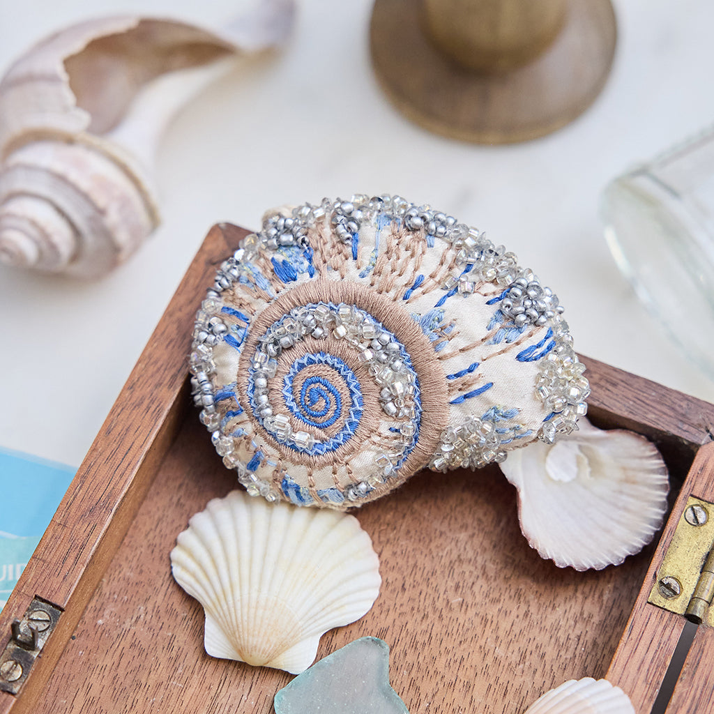Moon Snail Shell Beaded