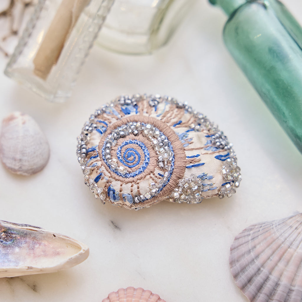 Moon Snail Shell Beaded