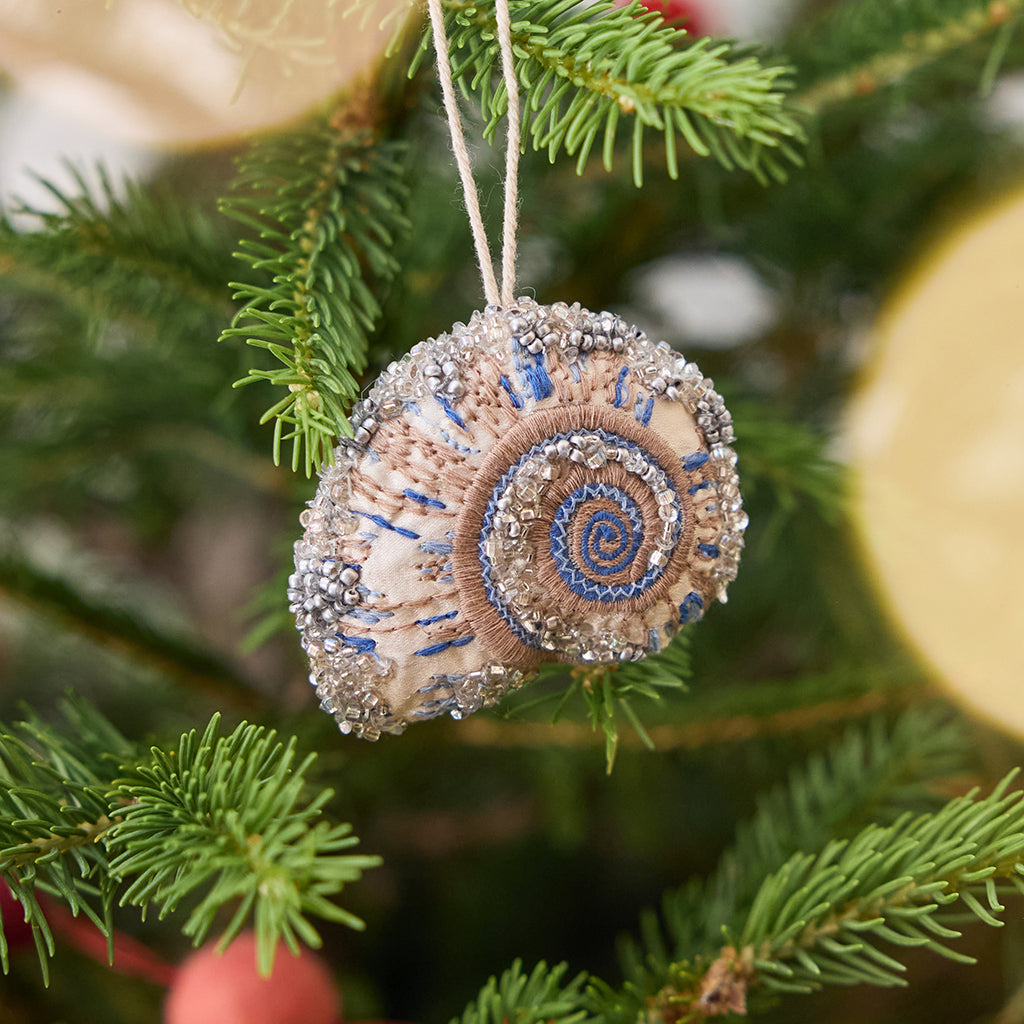 Moon Snail Shell Beaded