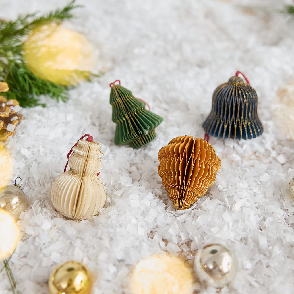 Christmas Honeycomb Paper Ornaments