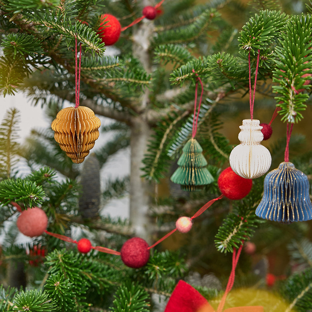 Christmas Honeycomb Paper Ornaments