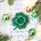 Four-Leaf Clover Beaded Ornament