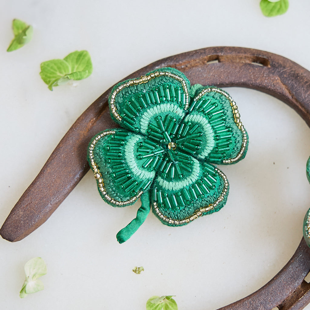 Four-Leaf Clover Beaded Ornament