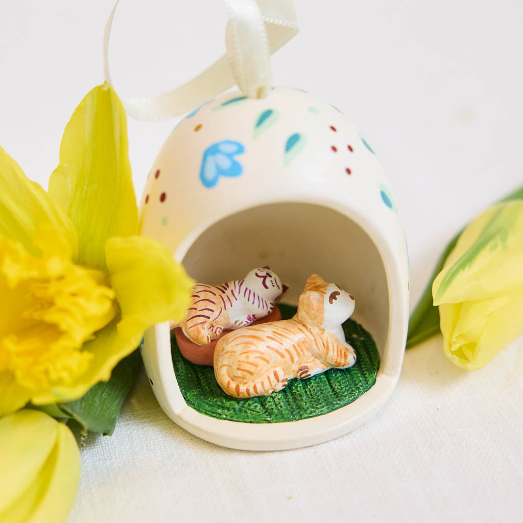 Cats in Egg Ceramic