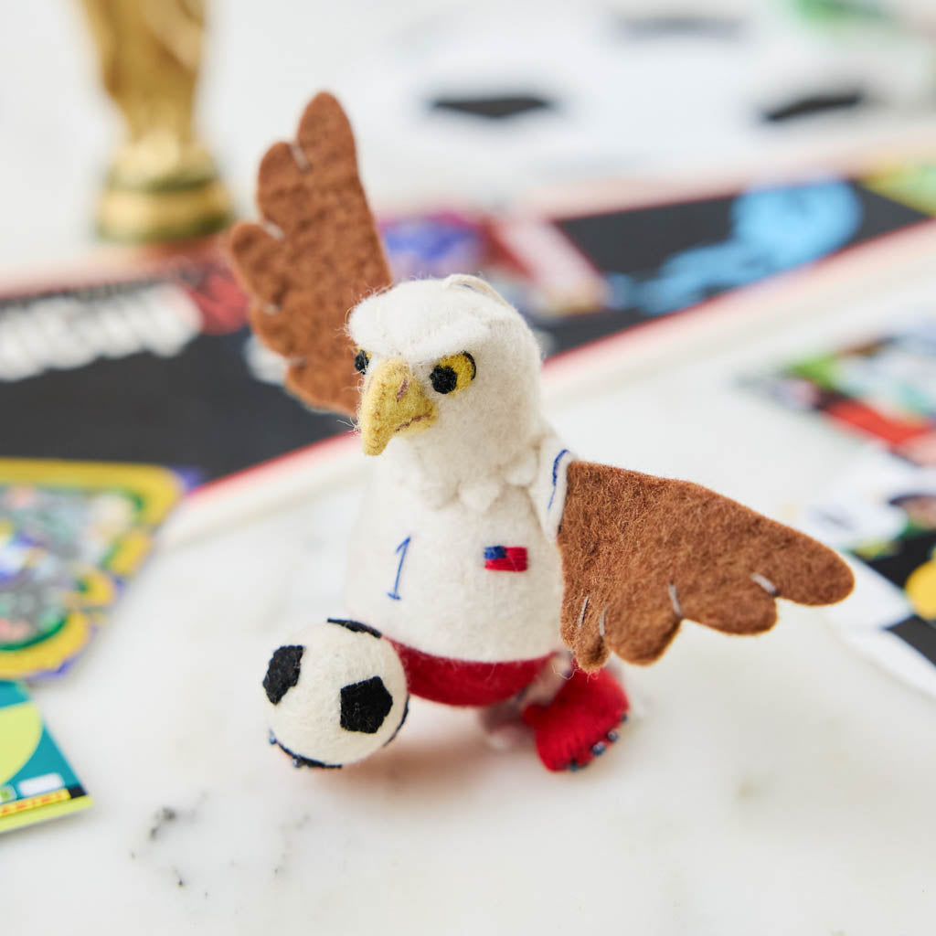 Eagle Playing Soccer Ornament