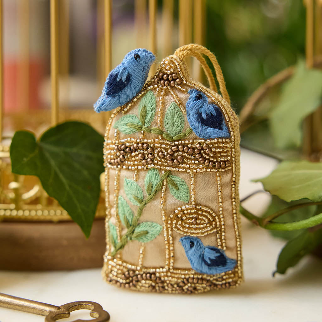 Birdcage Beaded Ornament