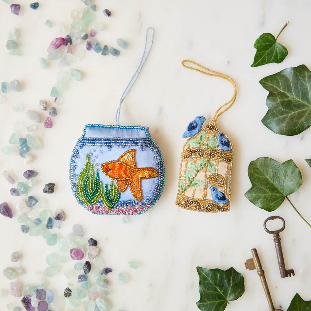 Fishbowl Beaded Ornament
