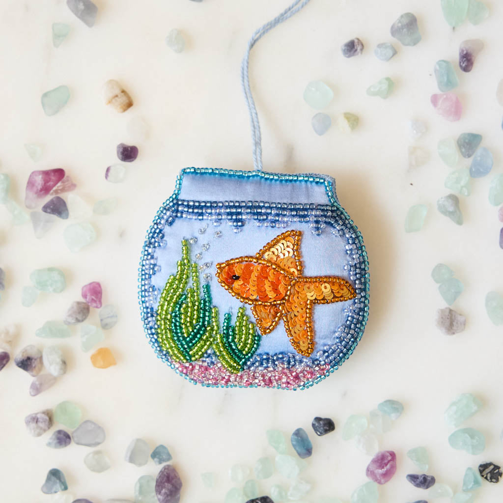 Fishbowl Beaded Ornament