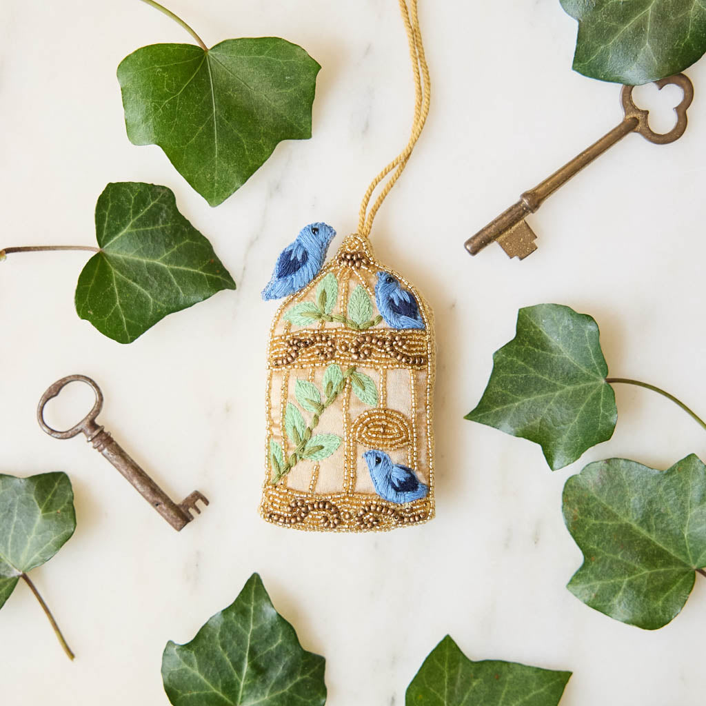 Birdcage Beaded Ornament