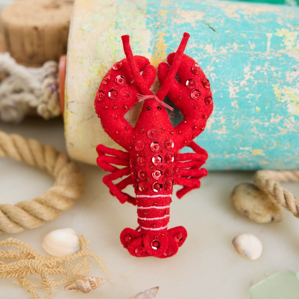 Bejeweled Red Lobster Ornament