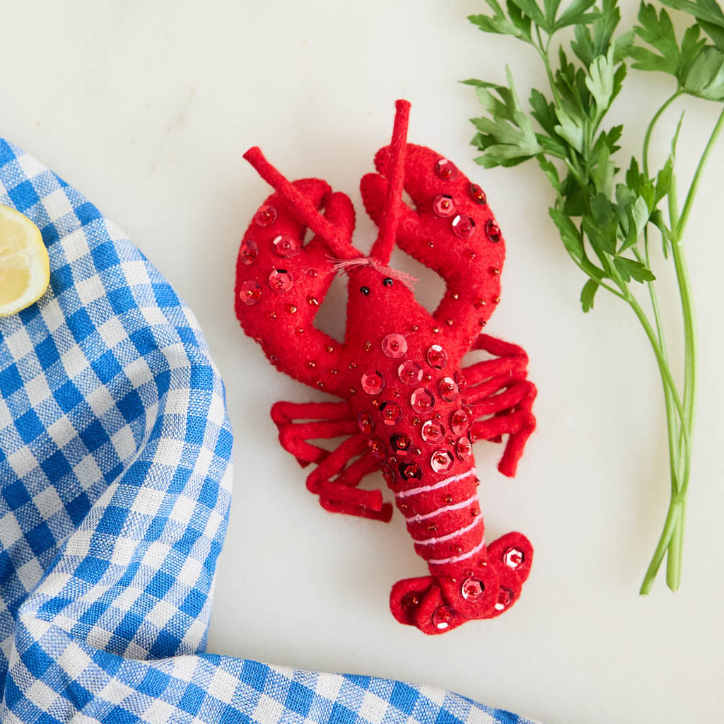 Bejeweled Red Lobster Ornament