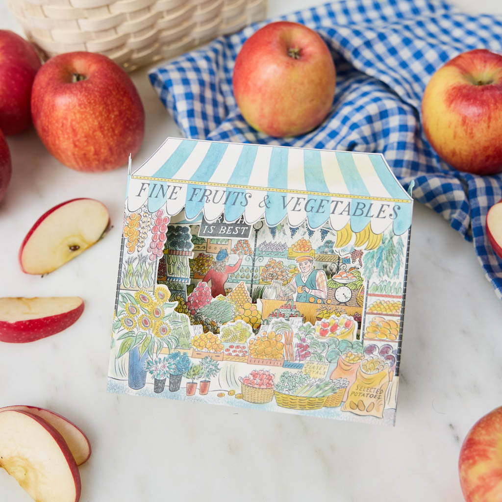 Vegetable Stand Pop-up Card