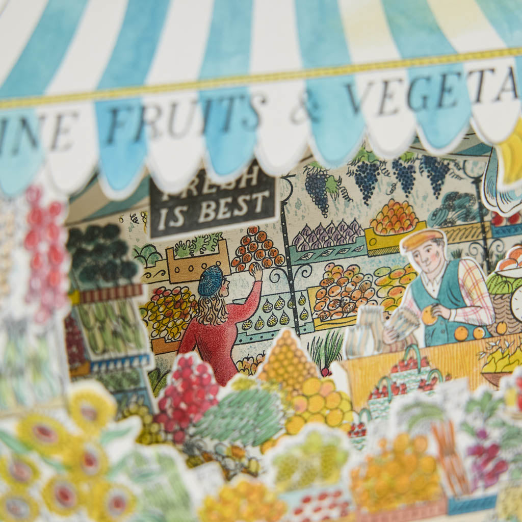 Vegetable Stand Pop-up Card