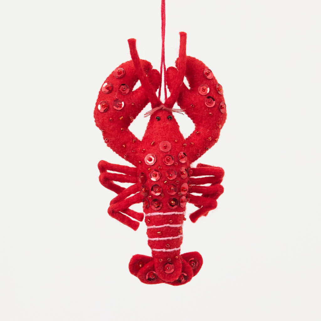 Bejeweled Red Lobster Ornament