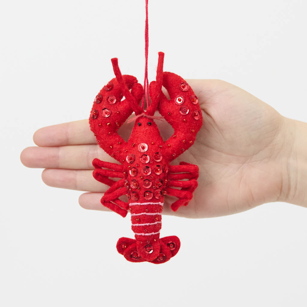 Bejeweled Red Lobster Ornament