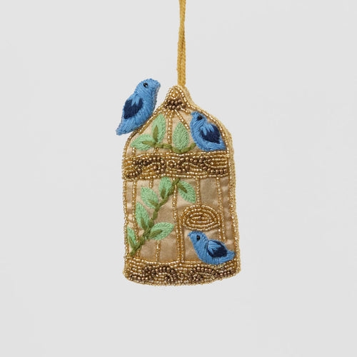 Birdcage Beaded Ornament