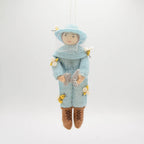 Blue Beekeeper Ornament