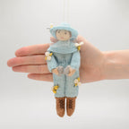 Blue Beekeeper Ornament