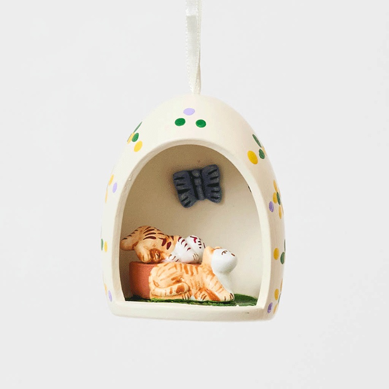 Cats in Egg Ceramic