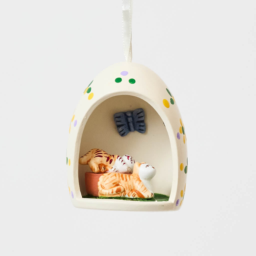 Cats in Egg Ceramic