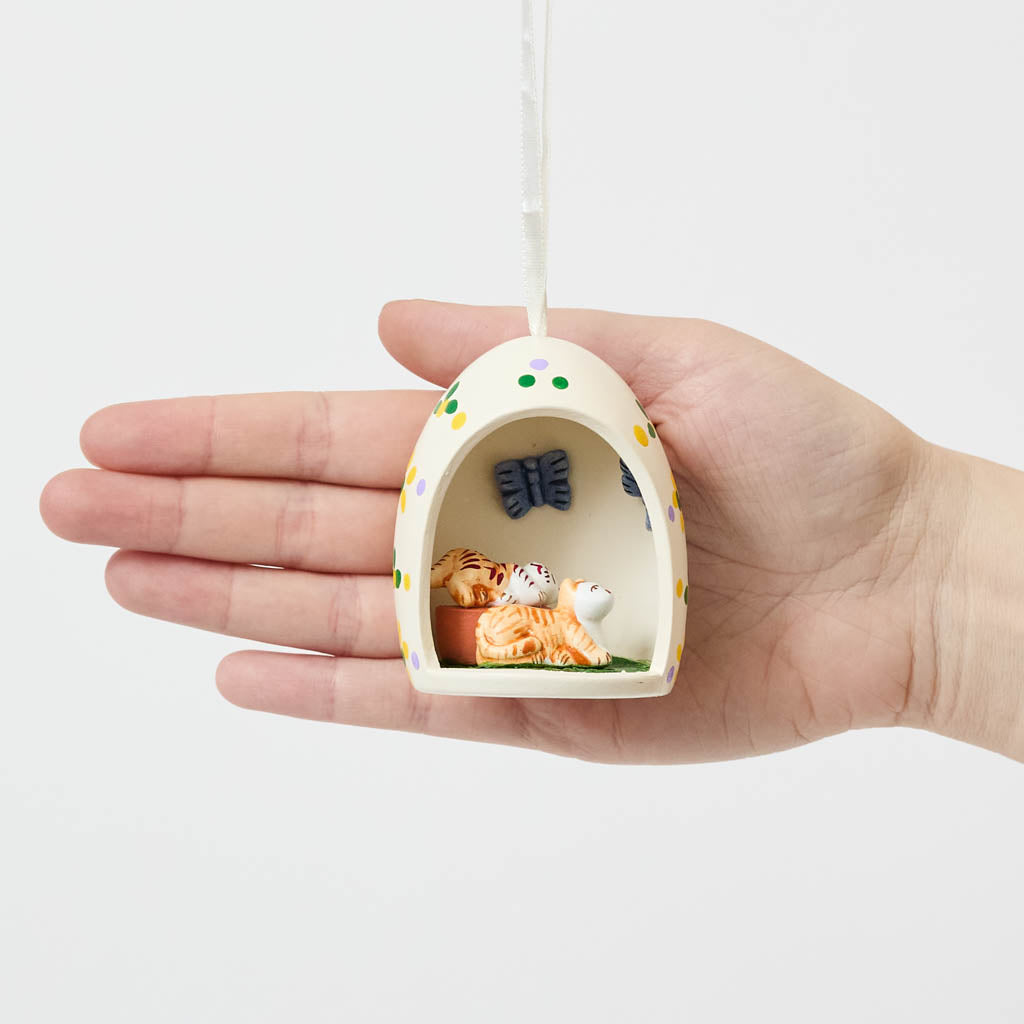 Cats in Egg Ceramic