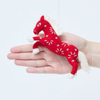 Chinese Red Horse Ornament
