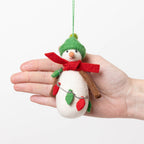 Christmas Lights Snowman Ornament