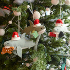Santa Shark with Gift