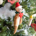 Santa Otter Love Ornament