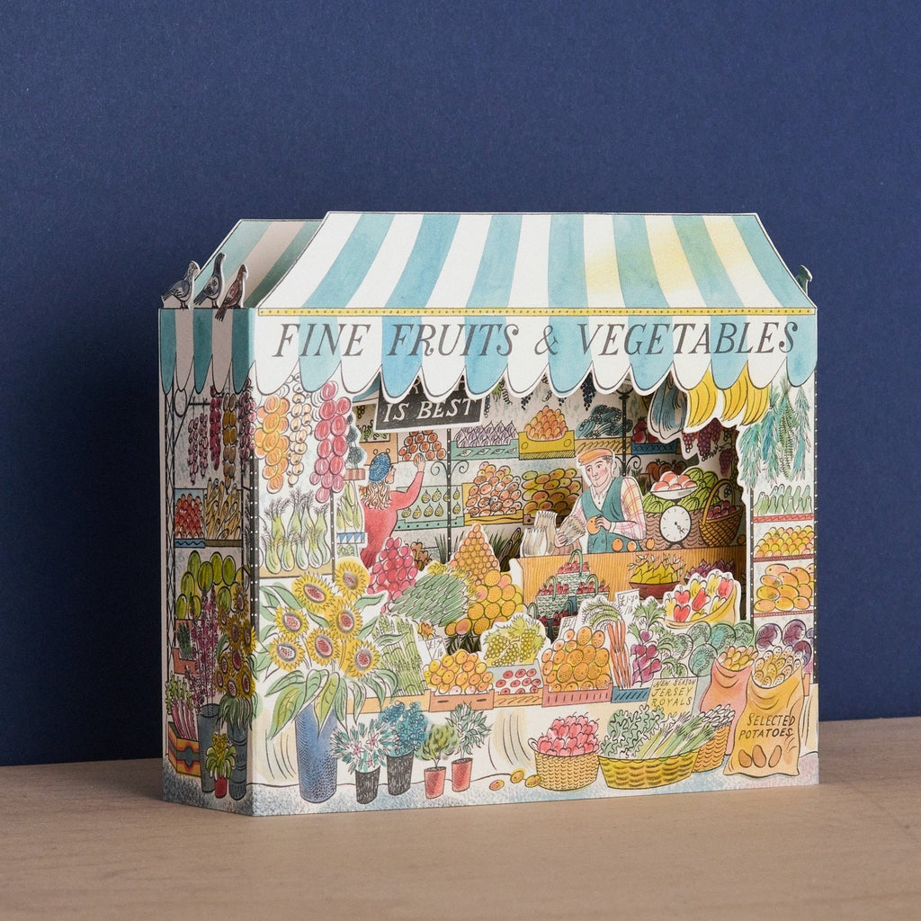 Vegetable Stand Pop-up Card