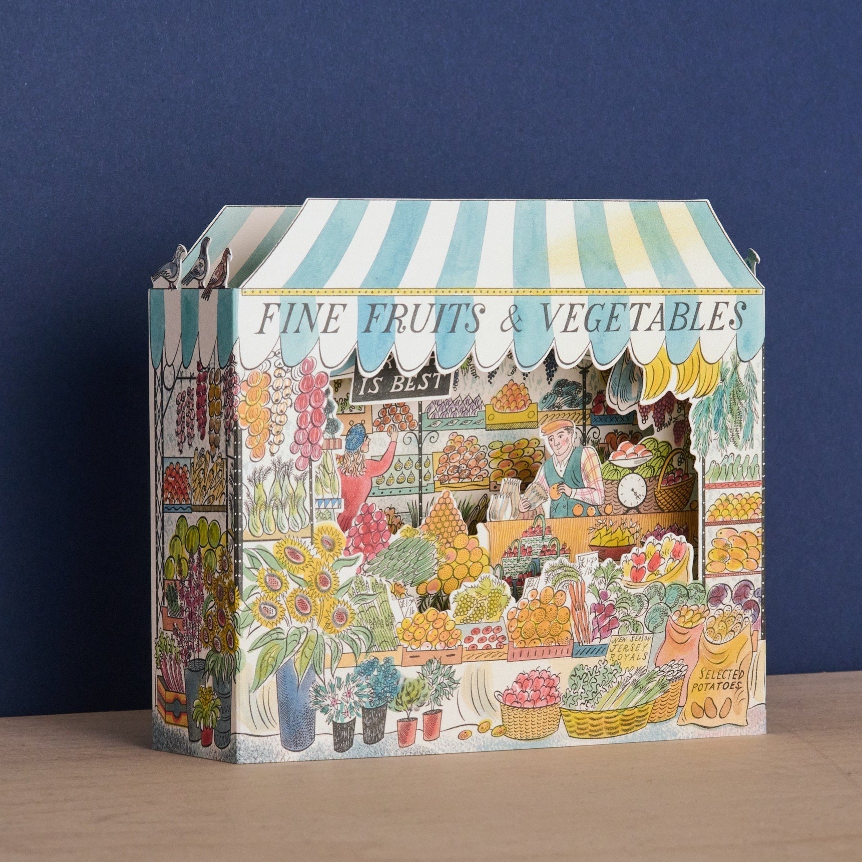 Vegetable Stand Pop-up Card