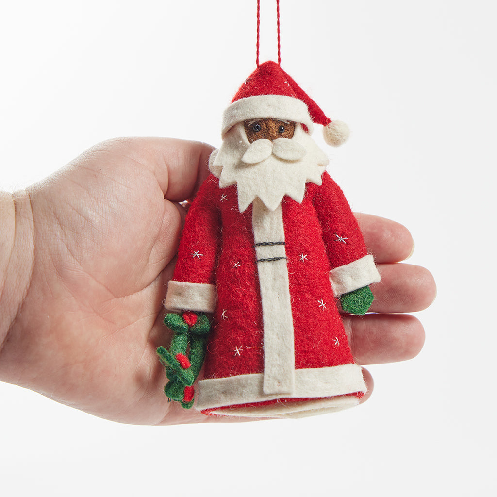 Father Christmas Ornament Brown