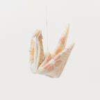 Floral Origami Crane Ornament