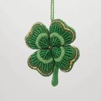 Four-Leaf Clover Beaded Ornament
