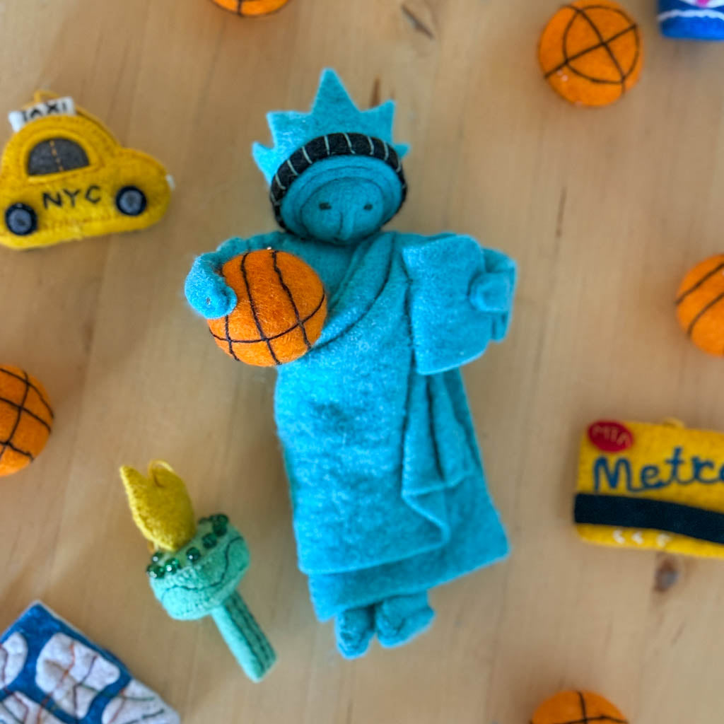Basketball Lady Liberty Ornament