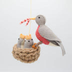 Robin with Babies Ornament