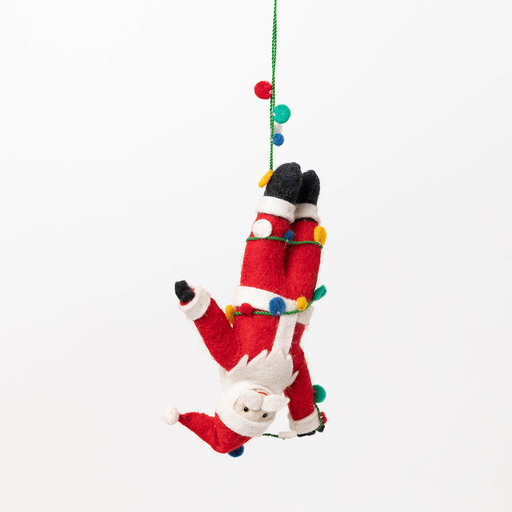 Santa in Christmas Lights