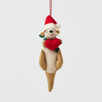 Santa Otter Love Ornament